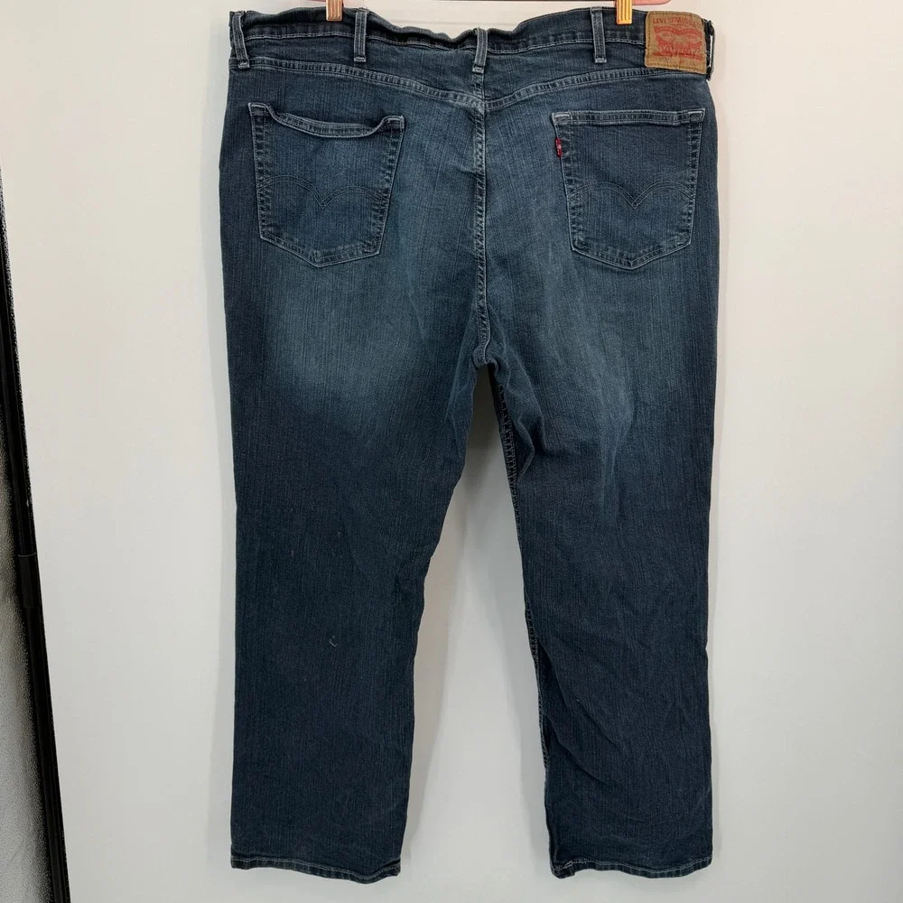 Levis 559 Relaxed Straight Mens Jeans Dark Wash Blue Stretch Denim 44 Workwear